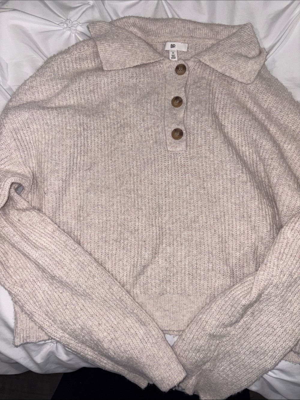 bp Collared Pullover Sweater in Blush Pink